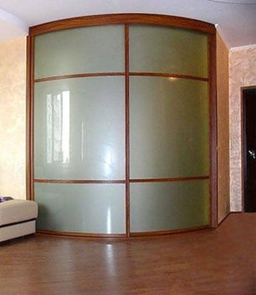 Встроенный шкаф купе радиусный в классическом стиле Салават